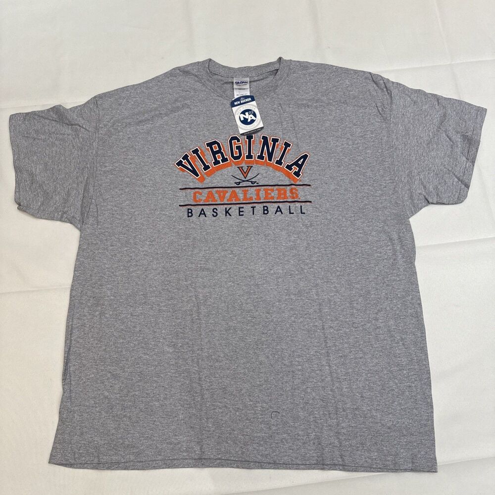 Virginia Cavaliers Shirt Men 2XL Gray NCAA Basketball NA92 Long Sleeve New W Tag